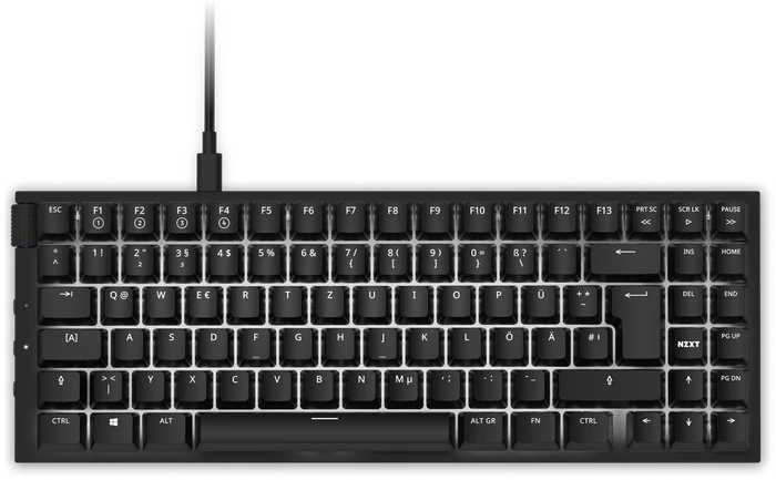 NZXT Function MiniTKL, matt, LEDs RGB, hot-swap, schwarz, Gateron RED, USB, DE