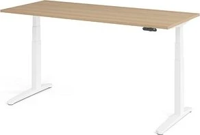 Hammerbacher Ergonomic Aktiv XBHM19 elektrisch höhenverstellbarer Sitz-Steh-Schreibtisch 180x80cm Eiche/weiß