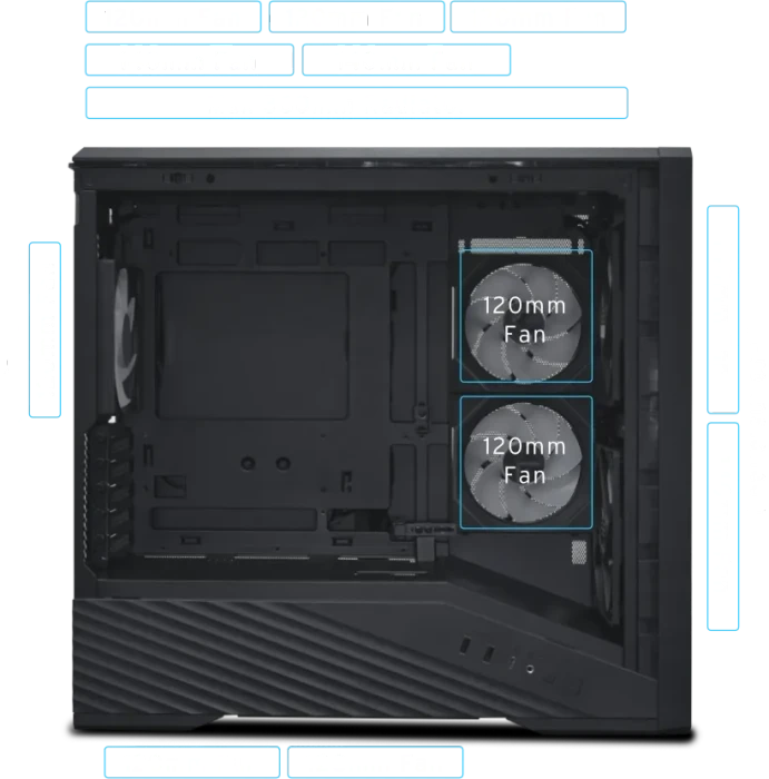Lian Li Vector V150 INF, schwarz, Glasfenster