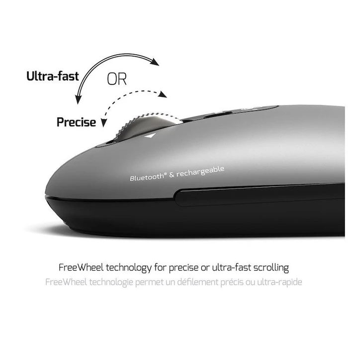 Port Designs Pure Mac Bluetooth Rechargeable Mouse, hellgrau/schwarz, Bluetooth