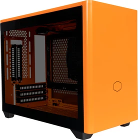 Cooler Master MasterBox NR200P Color Edition Sunset Orange, Glasfenster, Mini-ITX