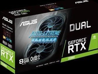 ASUS Dual GeForce RTX 2080 EVO, DUAL-RTX2080-8G-EVO, 8GB GDDR6, HDMI, USB-C, 3x DP