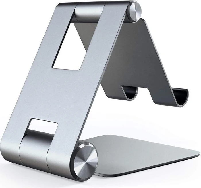Satechi R1 Aluminum Hinge Holder, Tablet-Stand 4-13", Space Gray, faltbar