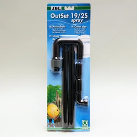 JBL OutSet spray - Wasserrücklauf-Set mit 2-teiligem Düsenstrahlrohr für Aquarien, 19/25mm