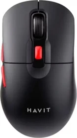 Havit MS59WB Wireless Dual-Mode Mouse schwarz/rot, USB/Bluetooth