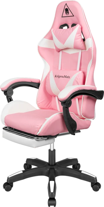Krüger&Matz Warrior GX-150 Gamingstuhl, rosa/weiß