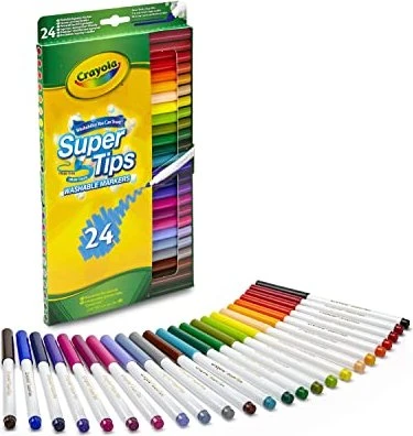 Crayola Supertips Filzstifte sortiert, 24er-Set
