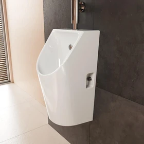 Hansgrohe EluPura Original S Urinal mit Zulauf von oben und Ablauf nach unten/hinten spülrandlos, HygieneEffect
