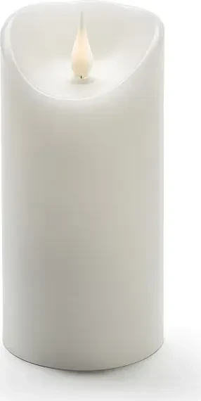 Konstsmide Echtwachskerze 15.5cm weiß LED warmweiß, 1 Stück