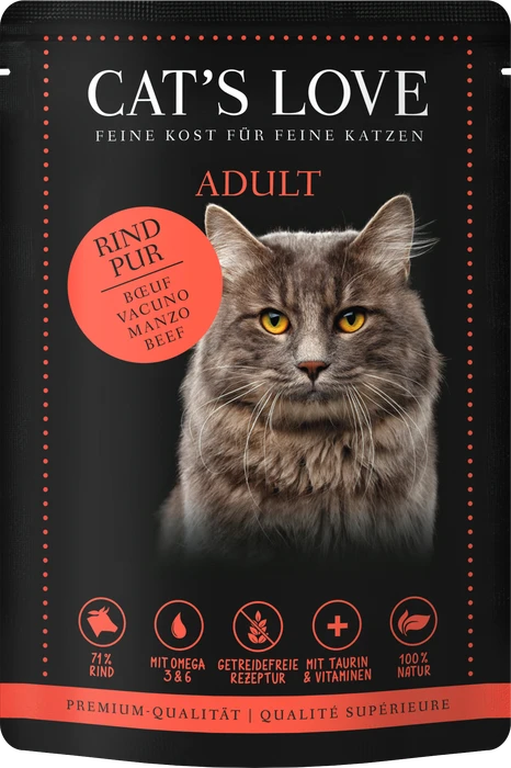 Cat's Love Rind Pur mit Distelöl und Löwenzahn, 85g