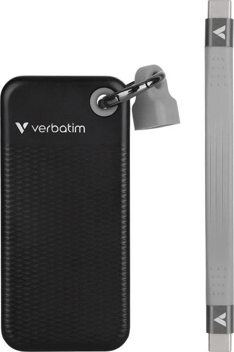 Verbatim Pocket SSD, schwarz/grau, 512GB, USB-C 3.1