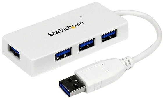 StarTech Mini-USB-Hub weiß, 4x USB-A 3.0, USB-A 3.0 [Stecker]