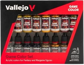 Vallejo Game Color Leather & Metal Colors Farbset, 16-tlg.