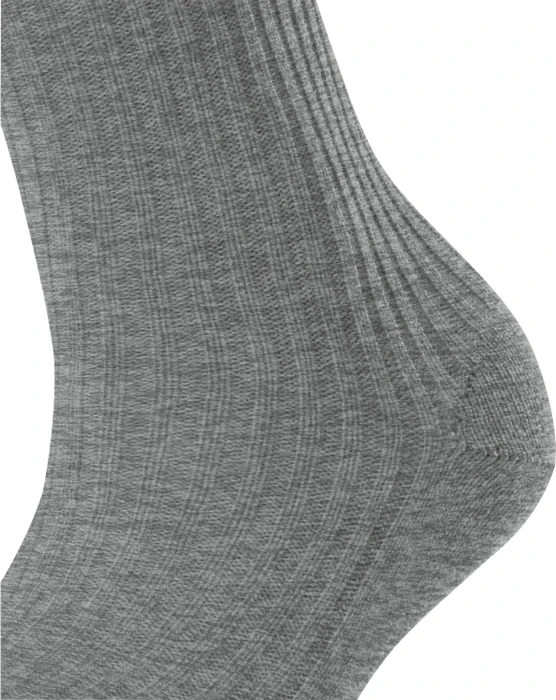 Falke Cosy Wool Boot Socken light greymel. (Damen)