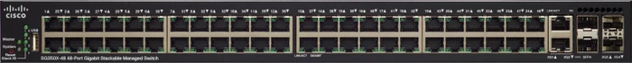 Cisco SG350X Rackmount Gigabit Managed Switch, 48x RJ-45, 2x SFP+, 2x RJ-45/SFP+, 740W UPoE