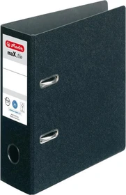 Herlitz maX.file Ordner 2-Ring Hartpappe, 75mm, A5, schwarz