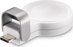 Hama Apple Watch Ladegerät für kabelloses Laden USB-C-Ladestation magnetisch weiß