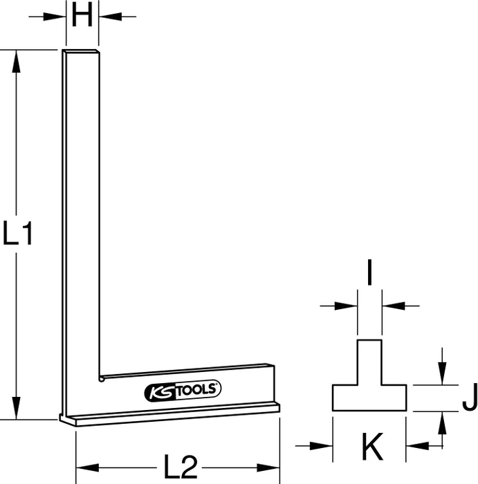 KS Tools Anschlagwinkel 100x70mm
