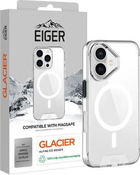 Eiger Glacier Case Magsafe für Apple iPhone 16 Plus transparent