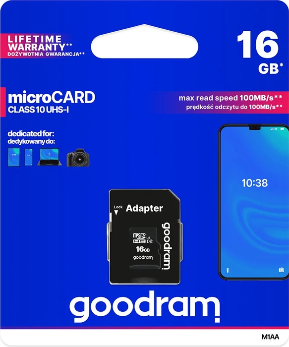 goodram M1AA R100 16GB Kit, UHS-I U1, Class 10