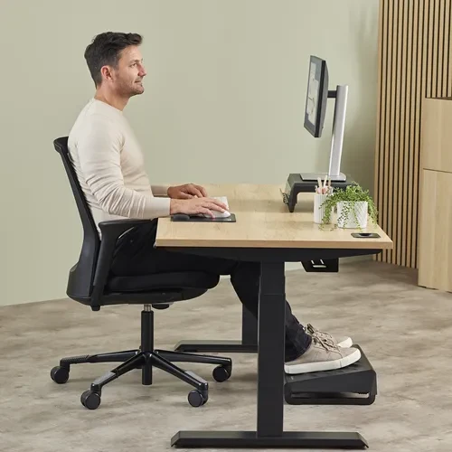 Fellowes Breyta Mausepad mit Handgelenkauflage, 240x200mm, schwarz