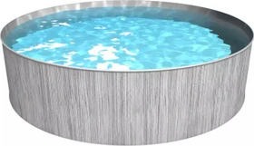 Steinbach New Splasher Stahlwandpool Set rund 350x90cm grau