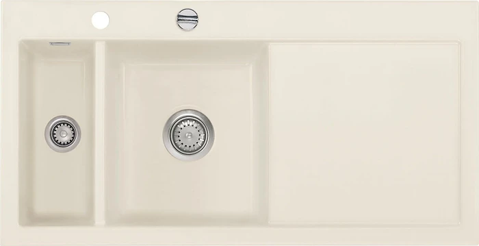 systemceram Mera 100 F Einbau Becken links mit Ablauffernbedienung jasmin