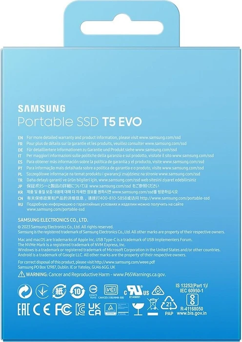 Samsung Portable SSD T5 EVO, grau, 4TB, USB-C 3.0
