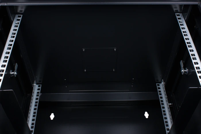 Rockstable 19" Wandschrank 12HE, Sicherheitsglastür, IP2X, schwarz, 600mm tief