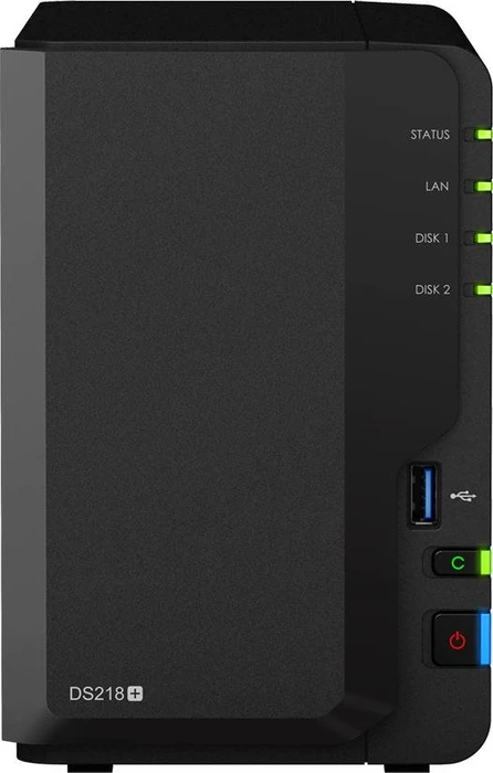 Synology DiskStation DS218+, 4GB RAM, 1x RJ-45 1000Base-T, 3x USB-A 3.0