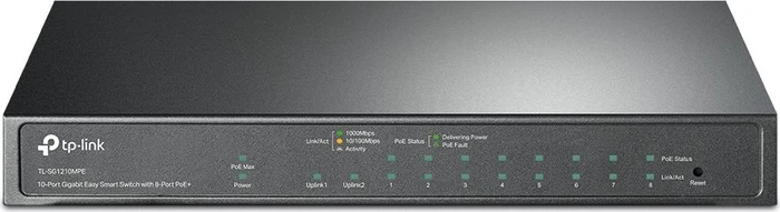TP-Link TL-SG1210MPE Desktop Gigabit Switch, 9x RJ-45, 1x RJ-45/SFP, 123W PoE+