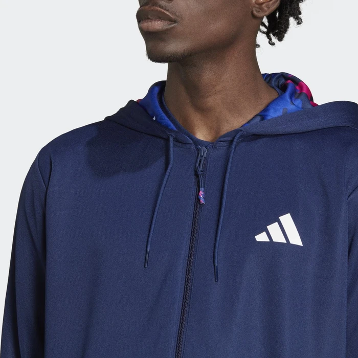 adidas Train Essentials Seasonal Trainingsjacke dark blue/white (Herren)