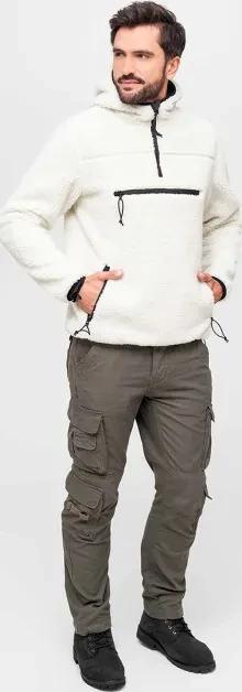 Brandit Teddyfleece Worker Hoodie weiß (Herren)