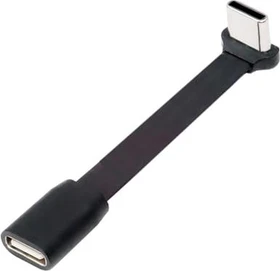 NFHK/Jimier USB Kabel, Angled Flat Cable, USB 2.0, 480Mb/s, 65W, USB-C [Stecker] auf USB-C [Buchse], 90° gewinkelt, 6.6cm (NF-UC-063-MF)