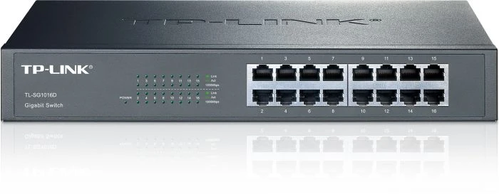 TP-Link TL-SG1016D Desktop Gigabit Switch, 16x RJ-45