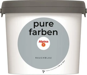 Alpina Farben Pure Farben Wandfarbe rauchblau innen blau, 2.5l