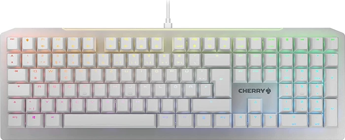 Cherry MV 3.0, LEDs RGB, silber/weiß, Cherry VIOLA, USB, DE
