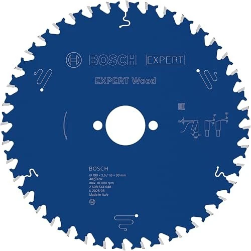 Bosch Professional Expert for Wood Kreissägeblatt 40Z, 190x1.6x30mm, 1 Stück