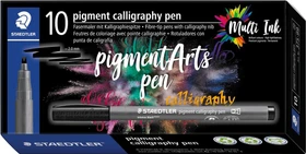 Staedtler pigment calligraphy pen 375 warmgrau hell, 10er-Pack