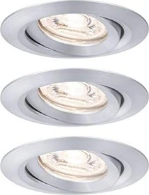 Paulmann Nova Mini Coin LED 4.2W Einbauleuchte alu gedreht, 3 Stück