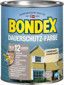 Bondex Dauerschutz-Farbe cremeweiß/champagner, 750ml