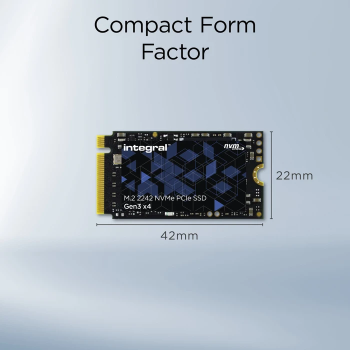Integral M.2 2242 NVMe SSD Gen3 512GB, M.2 2242 / M-Key / PCIe 3.0 x4