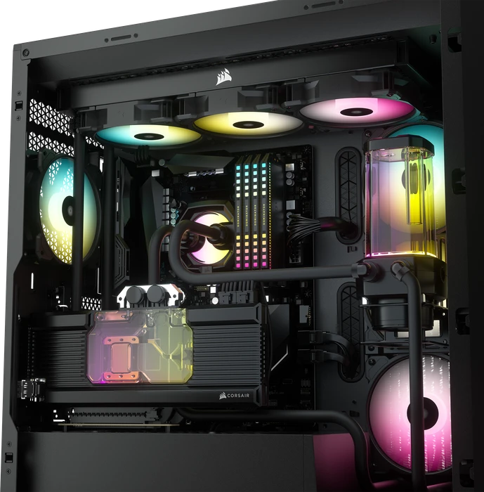 Corsair iCue 5000X RGB, schwarz, Glasfenster