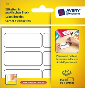 Avery-Zweckform Organisationsetiketten Sonderformat, 50x19mm, weiß, 25 Blatt (150 Etiketten)