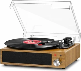 Fydee Vintage Turntable Natural Wood