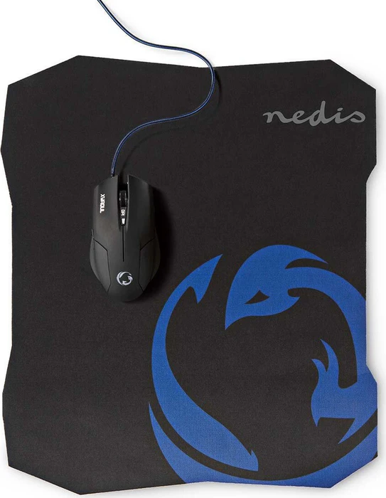 Nedis Yesaqua Gaming Mouse und Mousepad Kit, schwarz, USB