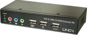 Lindy 39377 KVM Extender DVI-D/USB/Audio, 100Base-TX