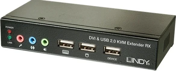 Lindy 39377 KVM Extender DVI-D/USB/Audio, 100Base-TX