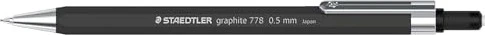 Staedtler graphite 778 Druckbleistift B 0.5mm graphit, schwarz, Radierer