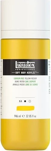 Liquitex Professional Soft Body Acrylic cadmium-free yellow medium, 946ml